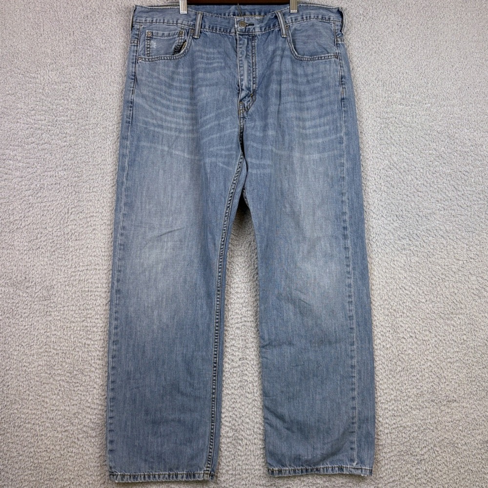 Levis Jeans Mens 36x32 Blue 569 Loose Straight  Light Wash Baggy Skater Denim